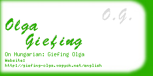 olga giefing business card